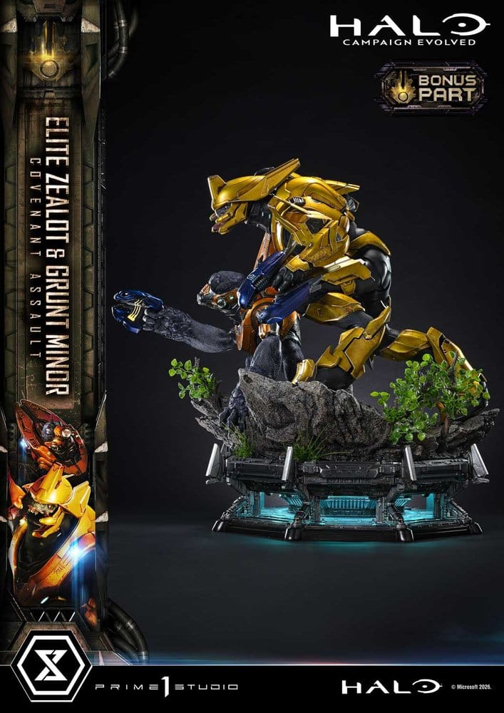 Halo: Campaign Evolved Ultimate Premium Masterline Series Statue 1/4 Elite Zealot & Grunt Minor: Covenant Assault Bonus Version 81 cm