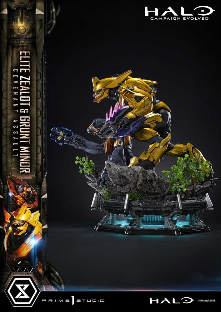 Halo: Campaign Evolved Ultimate Premium Masterline Series Statue 1/4 Elite Zealot & Grunt Minor: Covenant Assault Bonus Version 81 cm
