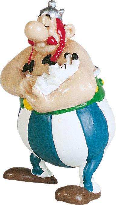 Asterix Figur Obelix med Dogmatix 8 cm Plastoy