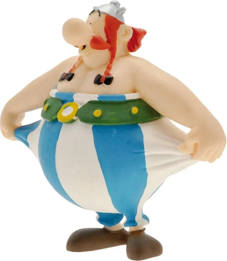 Asterix Figur Obelix Hållande sina byxor 8 cm Plastoy