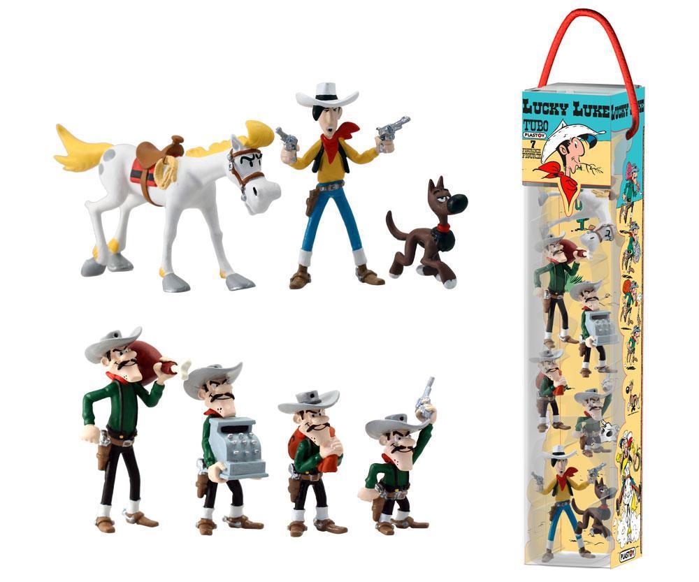 Lucky Luke Mini Figurer 7-Pack Plastoy