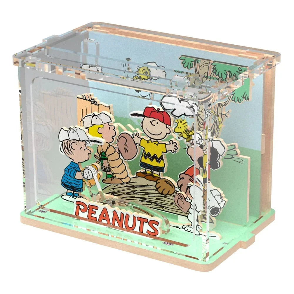 Peanuts Puremind DIY Konstruktionsset Mini Scen Baseball Tid Pantasy