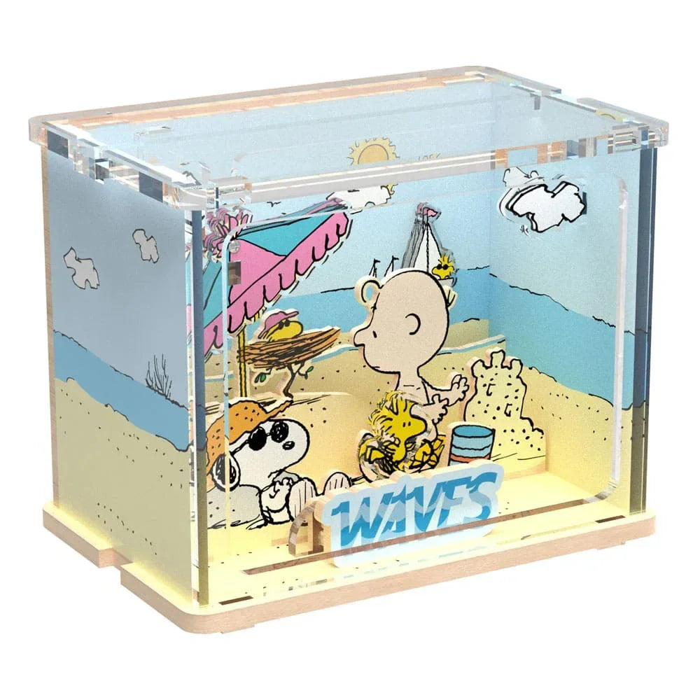 Peanuts Puremind DIY Byggsats Mini Scen Chilling vid Stranden Pantasy