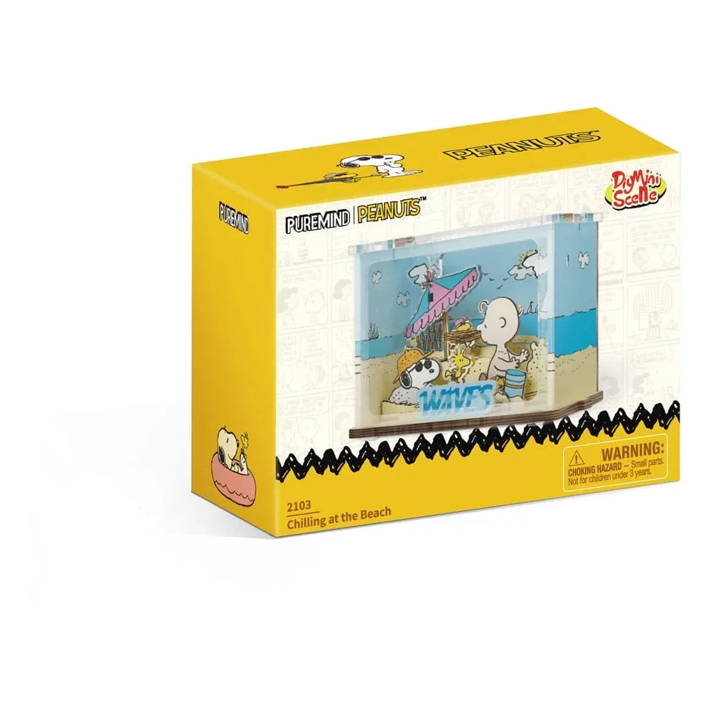 Peanuts Puremind DIY Byggsats Mini Scen Chilling vid Stranden Pantasy