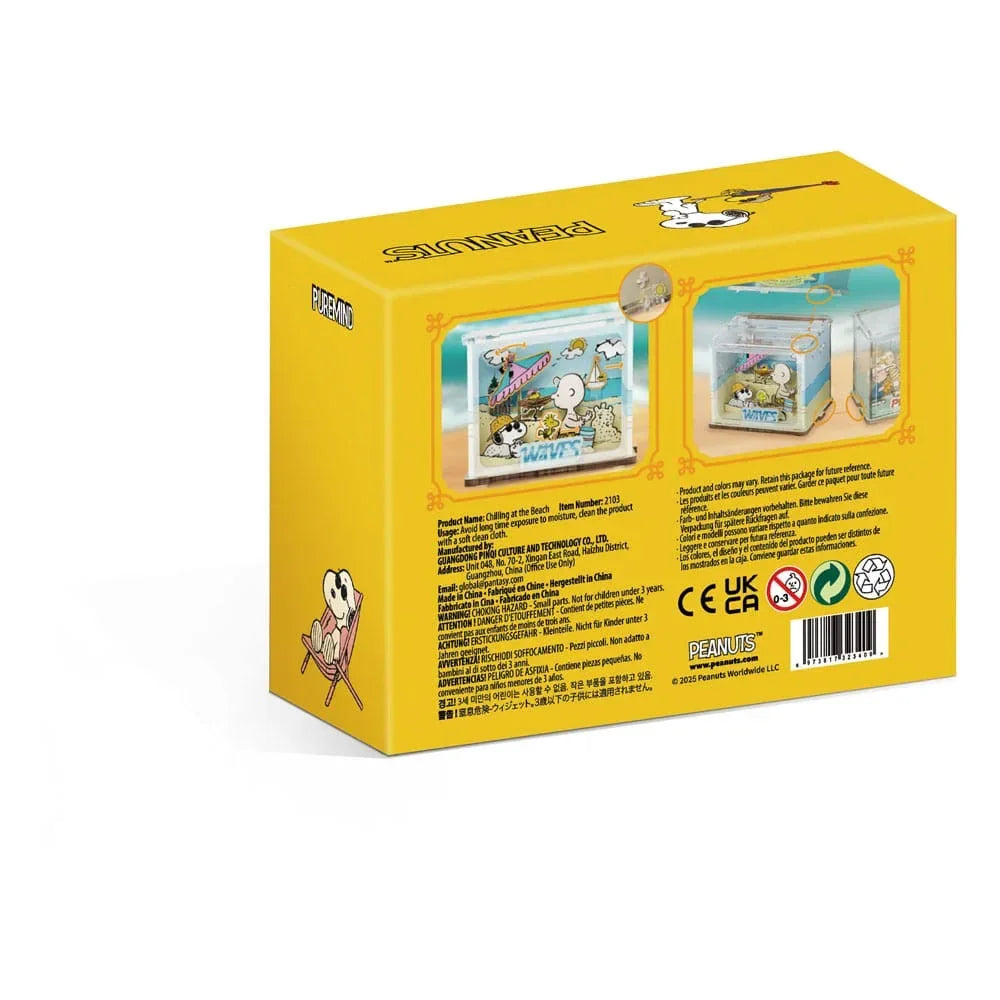 Peanuts Puremind DIY Byggsats Mini Scen Chilling vid Stranden Pantasy