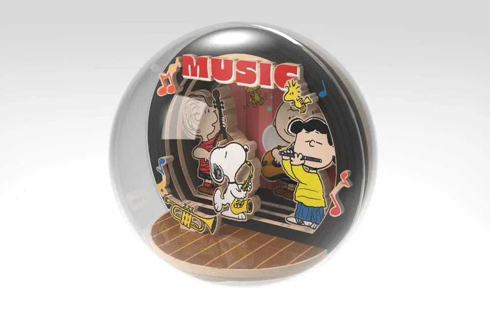 Peanuts Puremind Modellkit: Träglob med Teater och Musiknatt Pantasy