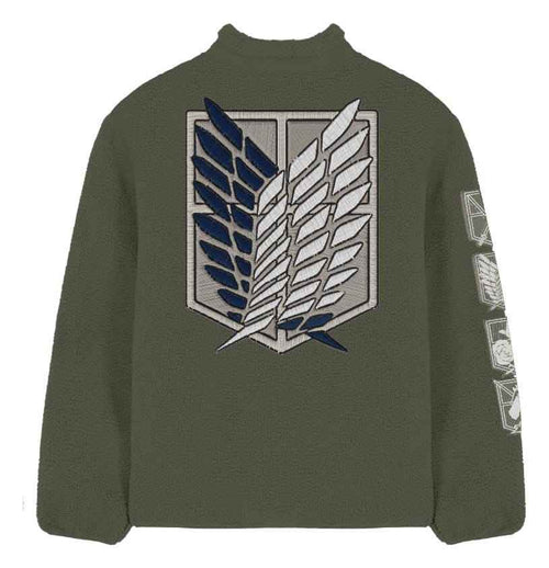 Attack On Titan Sherpa Jacka Logotyp Storlek L
