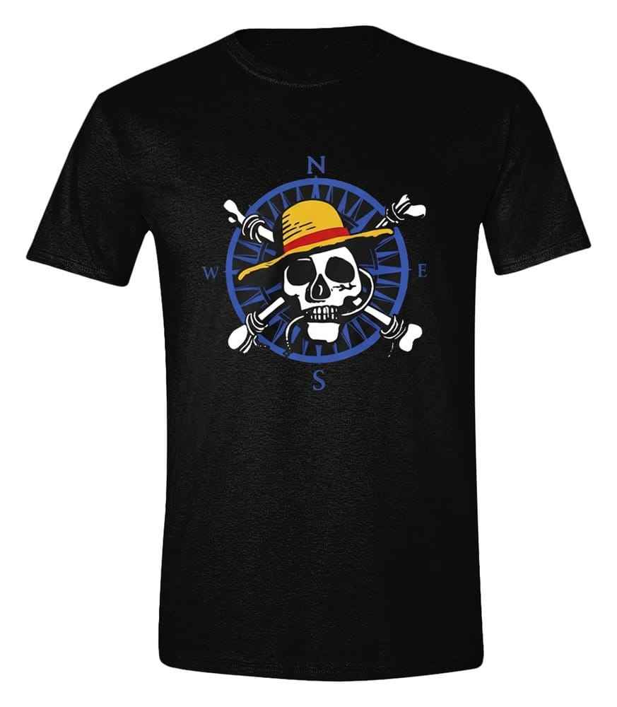 One Piece T-shirt med piratlogotyp i storlek XXL