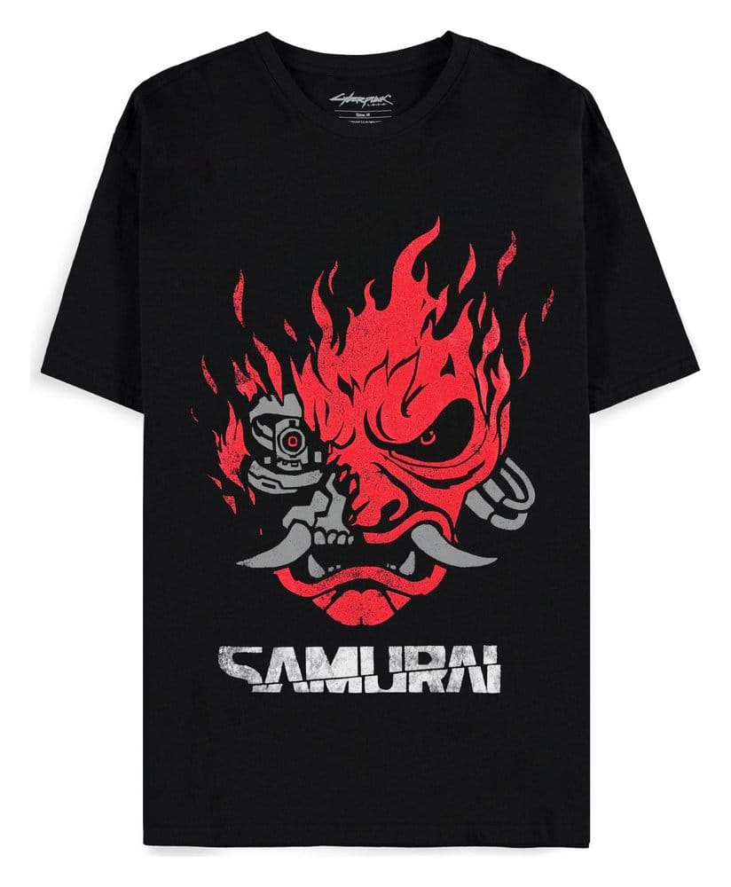 Cyberpunk 2077 T-Shirt Samurai Bandmerch - Officiell Licensierad T-shirt i Hög Kvalitet