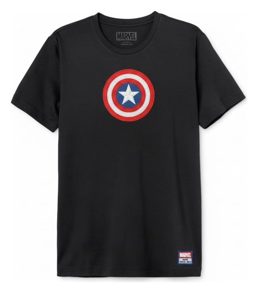 Marvel T-shirt Captain America Sköldlogotyp Storlek L