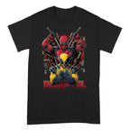 Deadpool T-Shirt med Deadpool och Wolverine Pose - Storlek M PCMerch