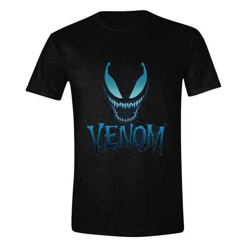 Marvel-T-shirt Venom Blå Spindelnät Ansikte Storlek L