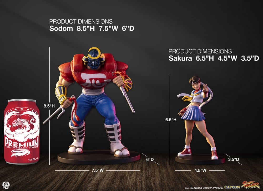 Street Fighter Street Jam Figurer 1/10 Sakura & Sodom 22 cm