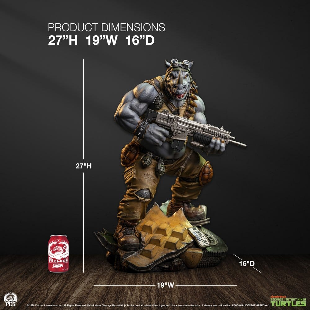 Teenage Mutant Ninja Turtles Legends Statue 1/3 Rocksteady 69 cm