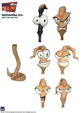 Earthworm Jim Tillbehörspaket Våg 1: Maskkropp & Jim Huvuden Premium DNA Toys