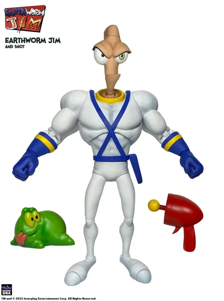 Earthworm Jim Action Figur Wave 1: Earthworm Jim & Snot 15 cm Premium DNA Toys