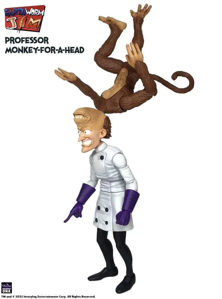 Earthworm Jim Action Figur Wave 1: Professor Monkey-For-A-Head 28 cm Premium DNA Toys