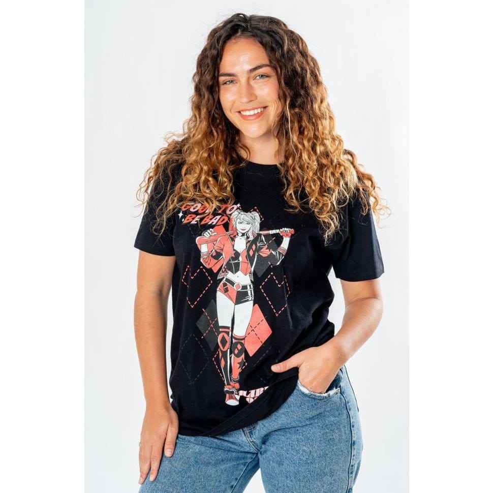 DC Comics T-shirt Harley Quinn Måste Vara Busig Storlek L