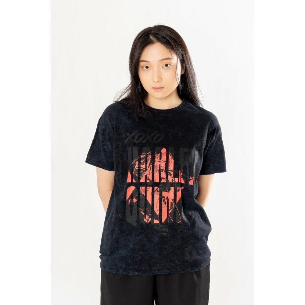 DC Comics T-Shirt Harley Quinn Acid Wash Xoxo