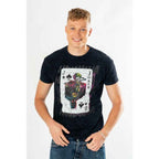 DC Comics T-shirt The Joker Syraförtvättad Spelkort Storlek XL