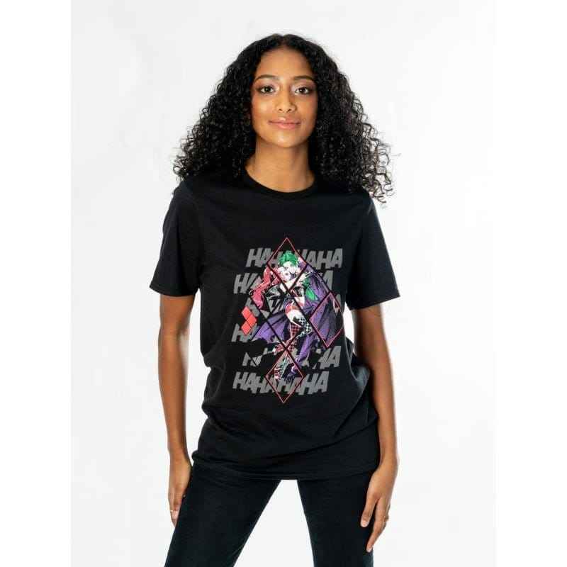 DC Comics T-shirt Harley Quinn Joker Diamant Storlek S
