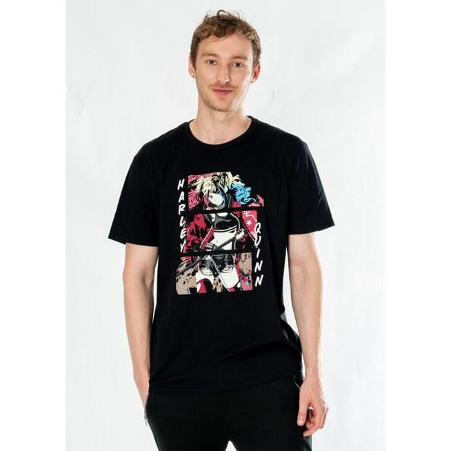 DC Comics T-shirt med Harley Quinn i Anime Comic-stil