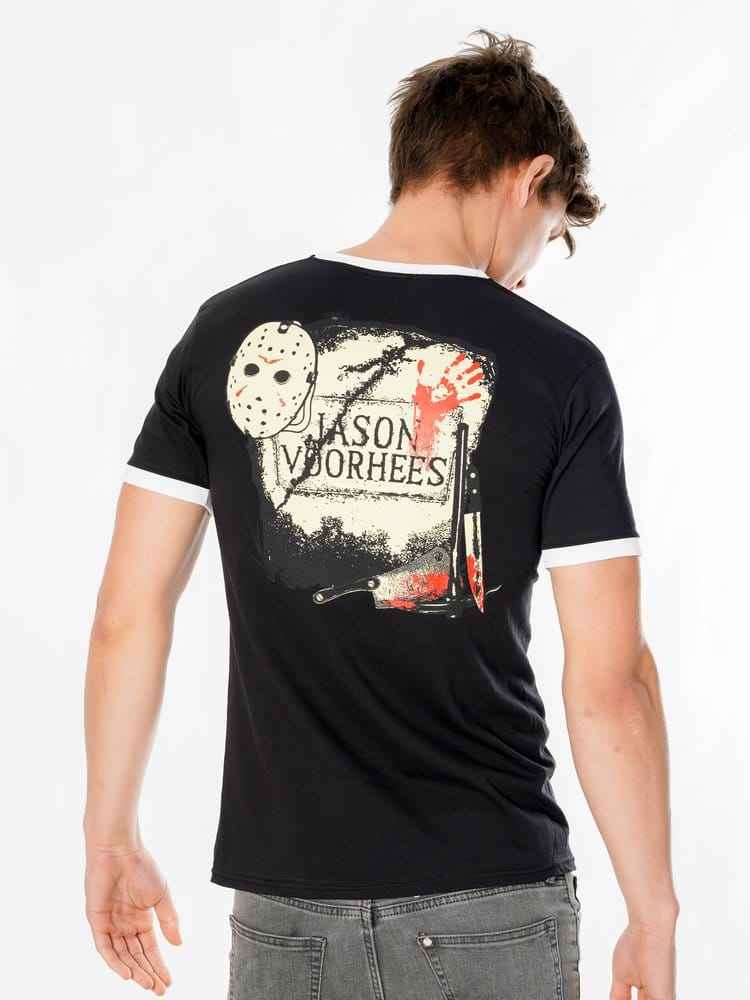 Fredagen den 13:e T-shirt Livboj Mask Omgjord Storlek S