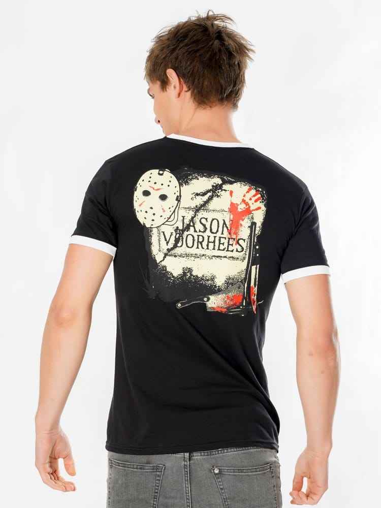 Fredagen den 13:e T-shirt Livboj Mask Omgjord Storlek S