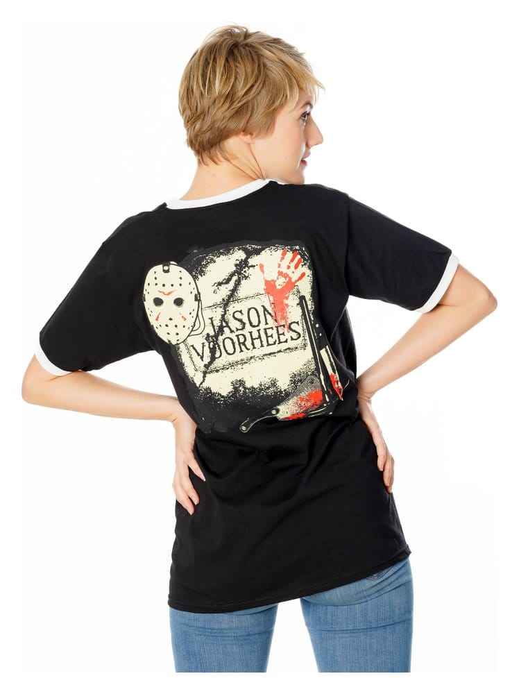 Fredagen den 13:e T-shirt Livboj Mask Omgjord Storlek S