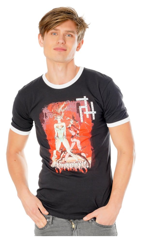 Gotham City Sirens T-Shirt Crossword Black Ringer