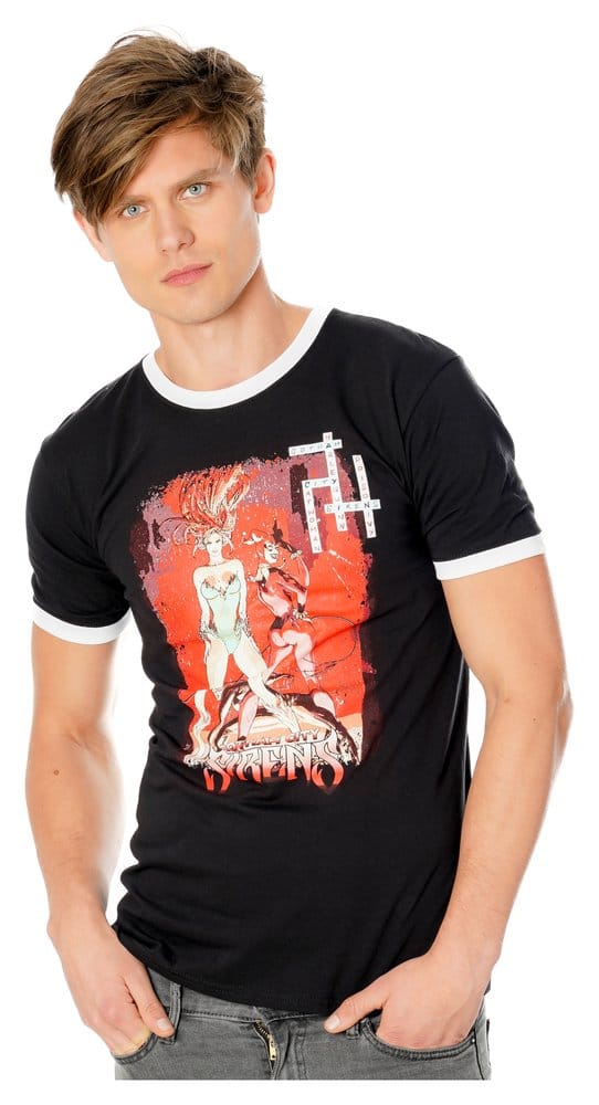 Gotham City Sirens T-Shirt Crossword Black Ringer