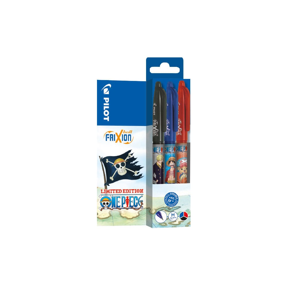 One Piece 3-Pack Rollerball Pen FriXion Ball Limited Edition LE 0.7 Pilotpen