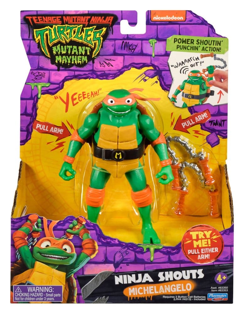 Teenage Mutant Ninja Turtles: Mutant Mayhem Ninja Shouts actionfigur Michelangelo