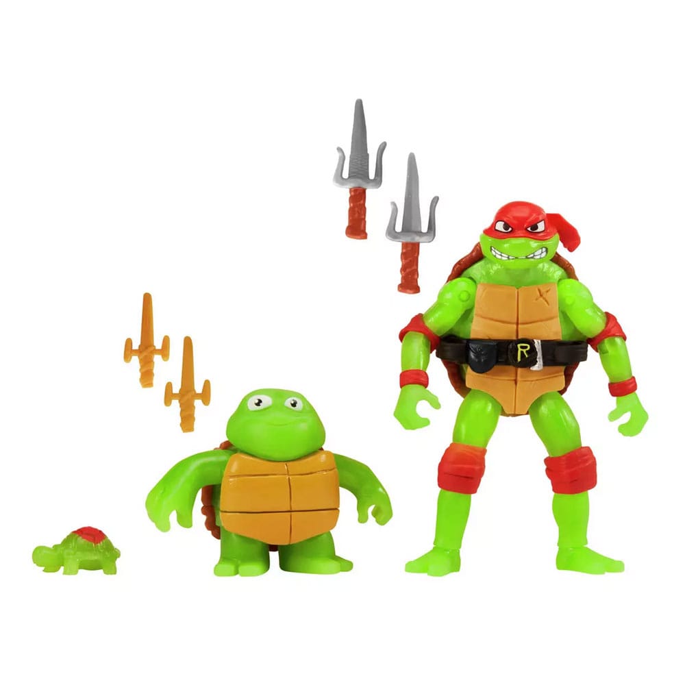 Teenage Mutant Ninja Turtles: Mutant Mayhem Action Figur 3-Pack Raphael Evolution 10 cm Playmates