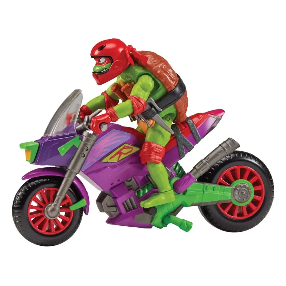 Tales of the Teenage Mutant Ninja Turtles Action Figure med Farkost - Raphael & Purple Dragon - 12 cm Playmates