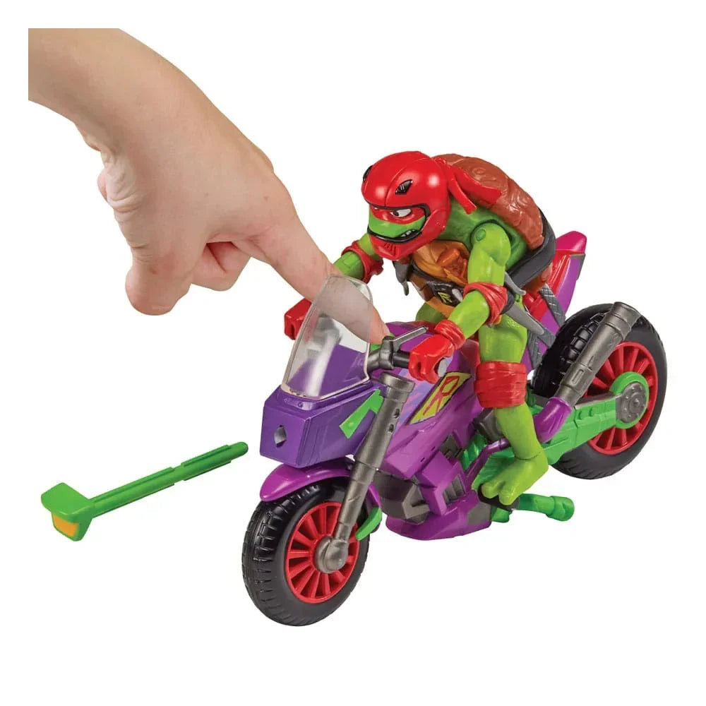 Tales of the Teenage Mutant Ninja Turtles Action Figure med Farkost - Raphael & Purple Dragon - 12 cm Playmates