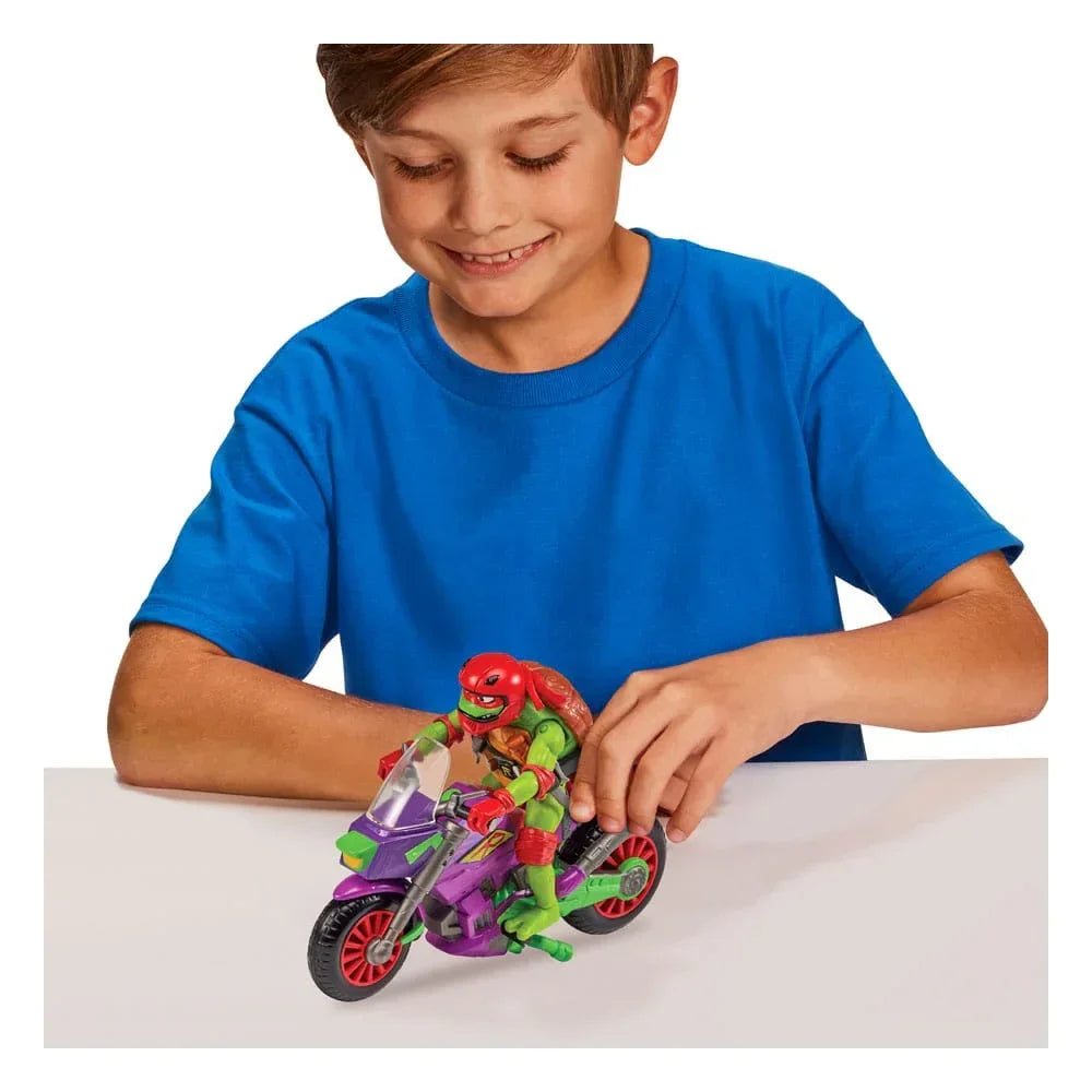 Tales of the Teenage Mutant Ninja Turtles Action Figure med Farkost - Raphael & Purple Dragon - 12 cm Playmates