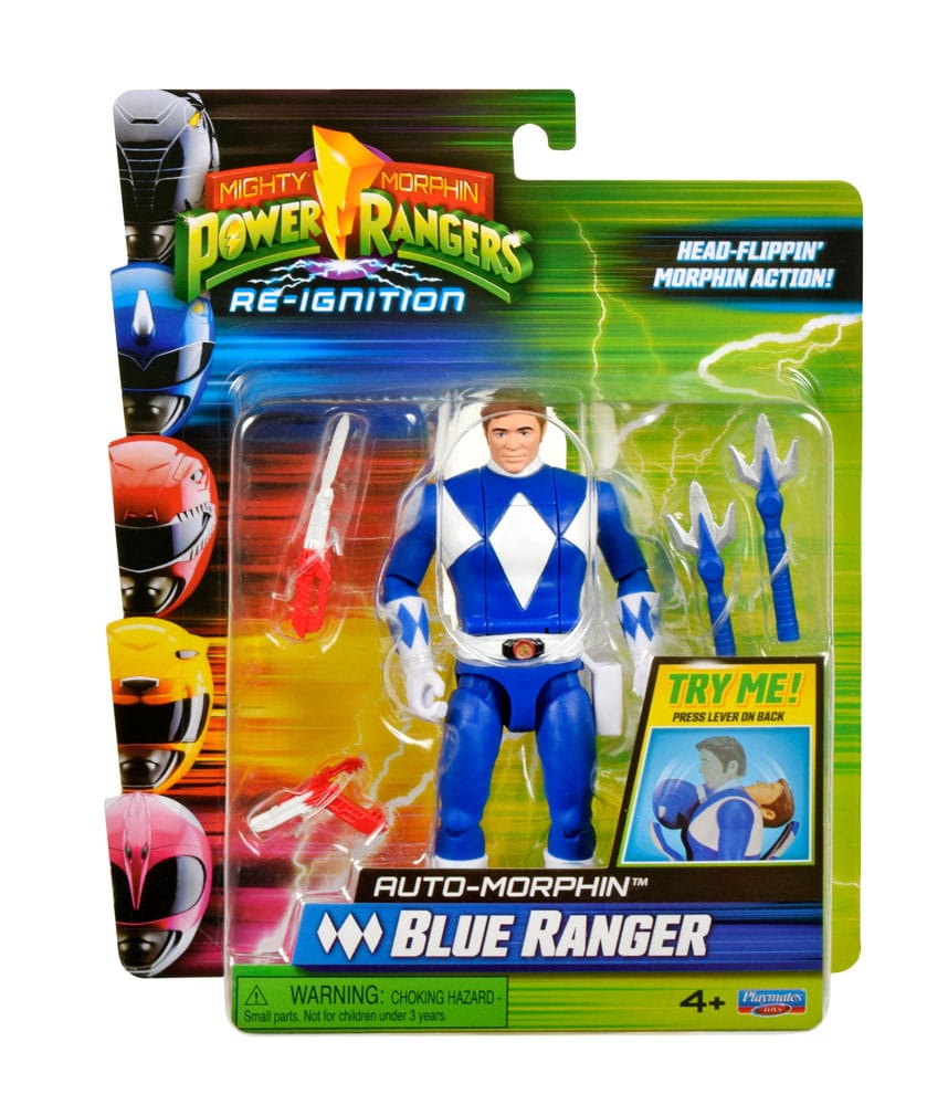 Mighty Morphin Power Rangers Action Figur Auto-Morphin Blue Ranger 12 cm Playmates