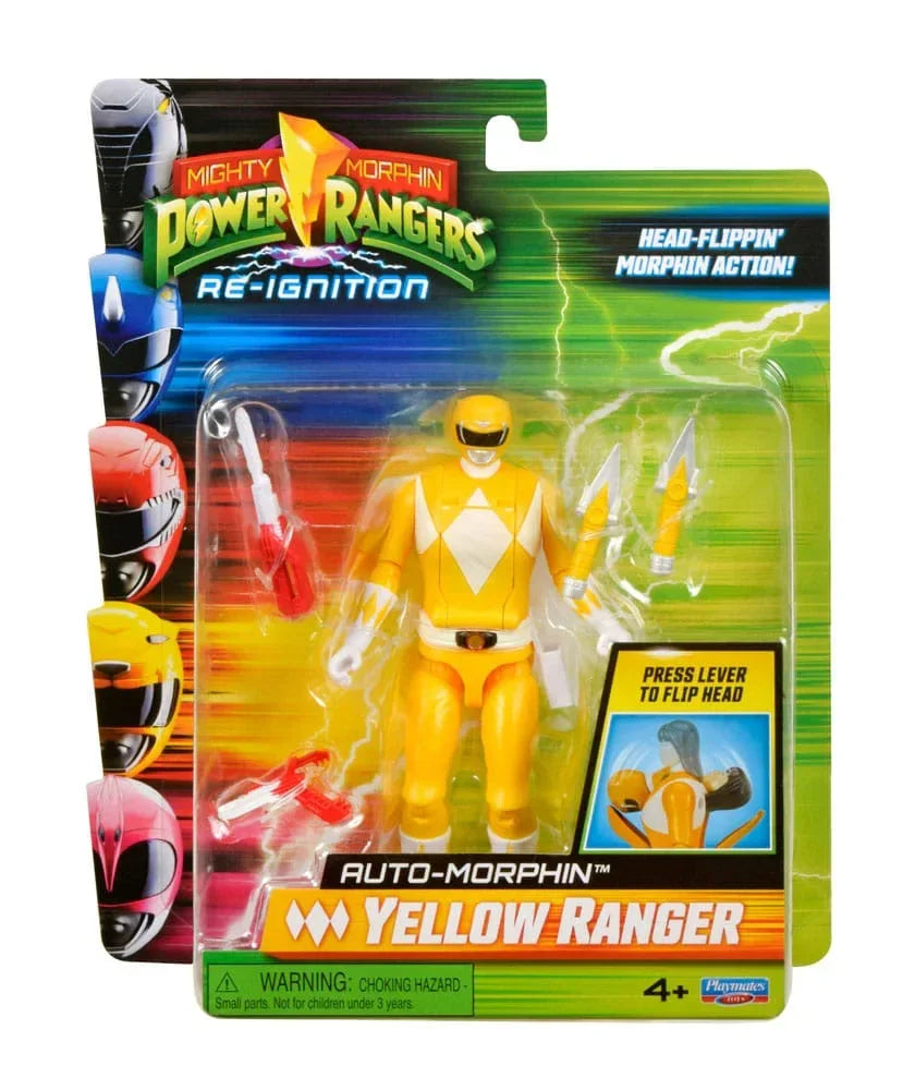 Mighty Morphin Power Rangers Action Figur Auto-Morphin Yellow Ranger 12 cm Playmates
