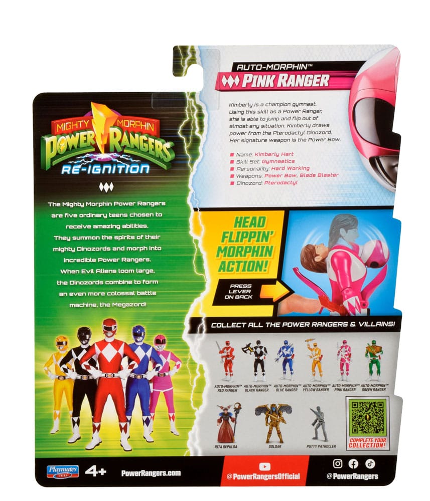Mighty Morphin Power Rangers Action Figur Auto-Morphin Pink Ranger 12 cm Playmates