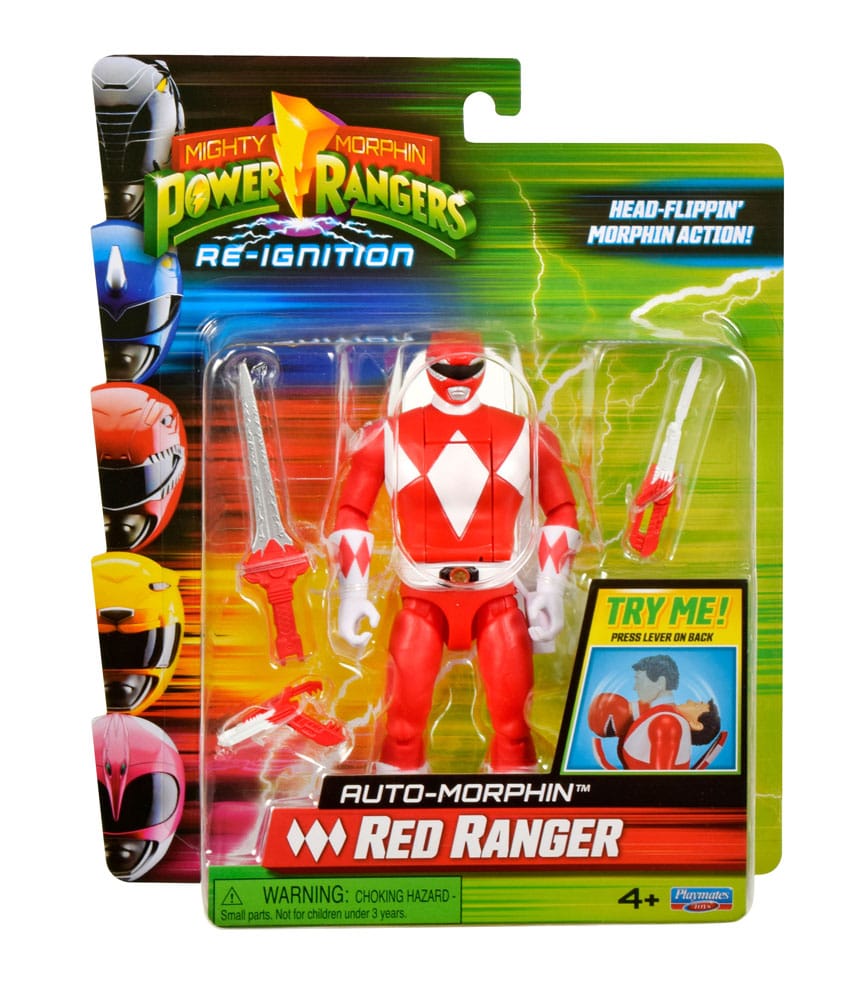 Mighty Morphin Power Rangers Action Figur Auto-Morphin Red Ranger 12 cm Playmates