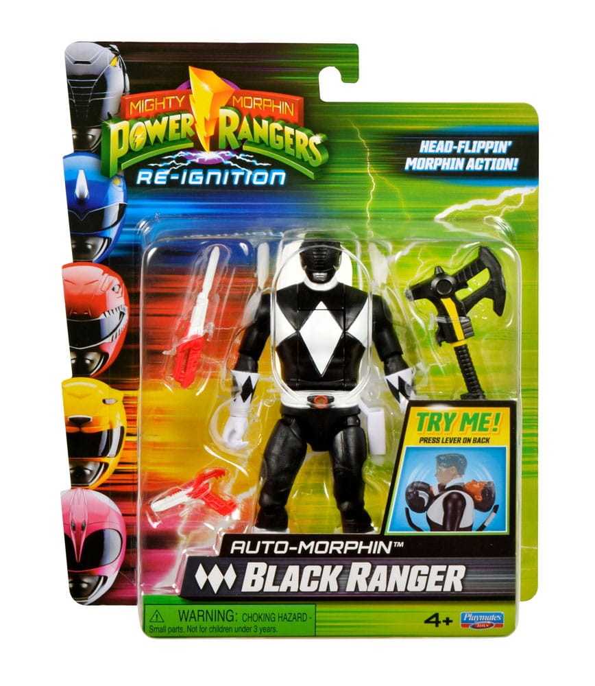 Mighty Morphin Power Rangers Action Figur Auto-Morphin Black Ranger 12 cm Playmates