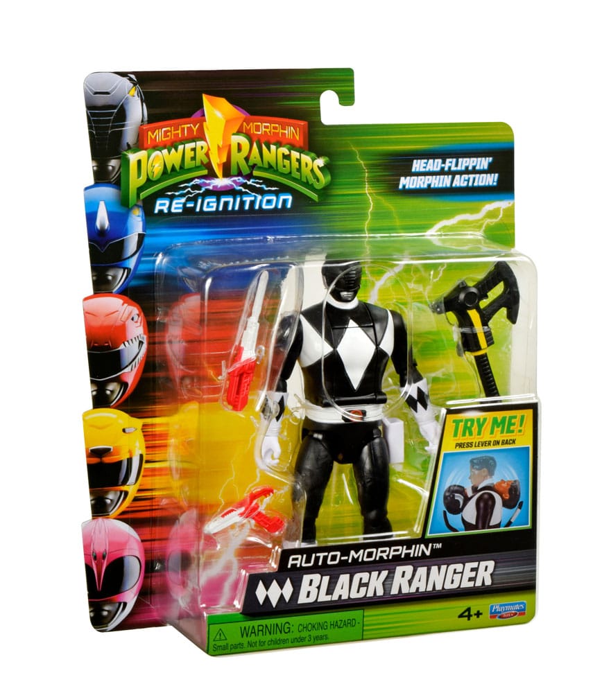 Mighty Morphin Power Rangers Action Figur Auto-Morphin Black Ranger 12 cm Playmates