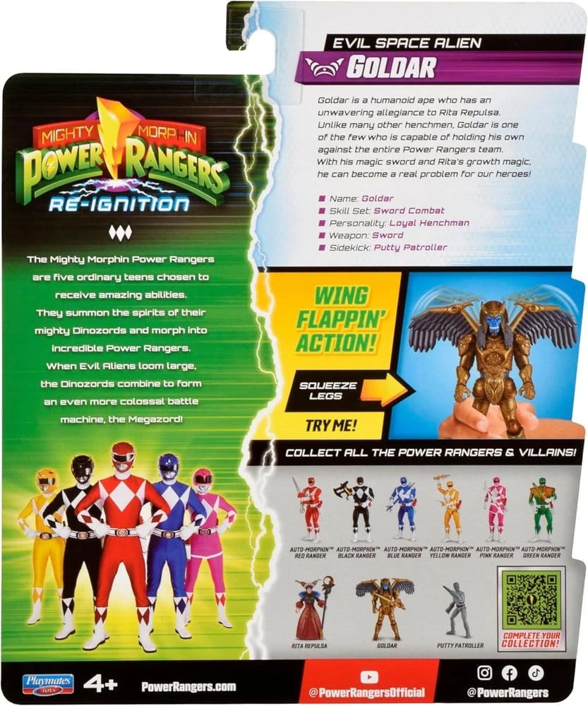 Power Rangers Evil Space Alien actionfigur Goldar 13 cm