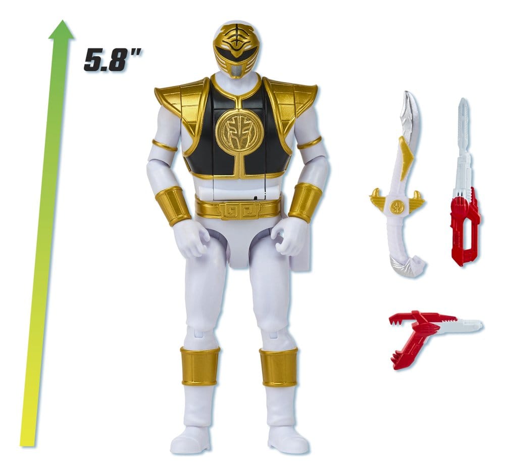 Power Rangers Auto-Morphin Action Figur White Ranger 15 cm