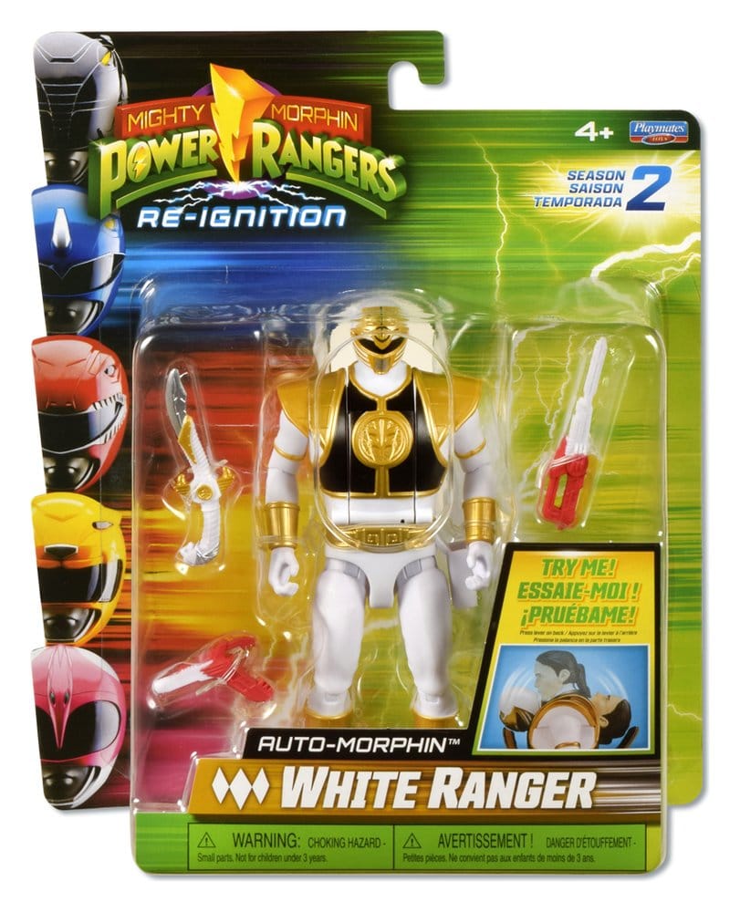 Power Rangers Auto-Morphin actionfigur White Ranger 15 cm