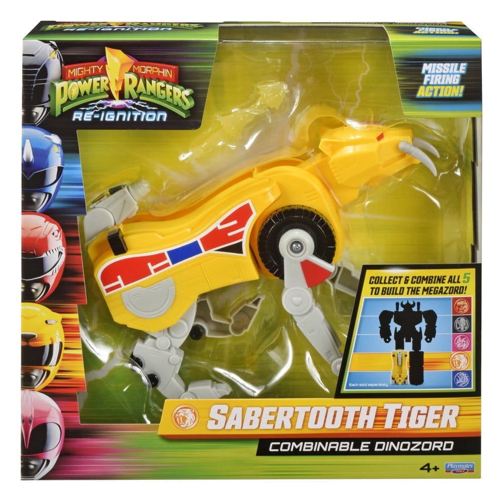 Mighty Morphin Power Rangers Combinable Dinozord Action Figur Sabertooth Tiger 20 cm