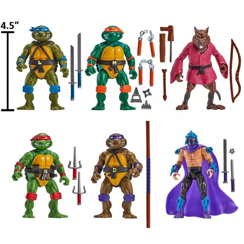 Teenage Mutant Ninja Turtles 6-Pack Action Figurr 1988 Remastered Heo EU Exclusive Playmates
