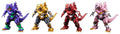 Godzilla x Evangelion Gekizou Series Figurs 4-Pack Type-3 Kiryu Eva färg Ver. Metallic färg Begränsad Version 9 cm