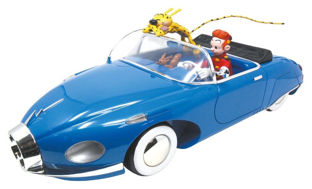 Samlarfigur i resin 1/10 av Spirou, Marsupilami och Spip i Turbotraction
